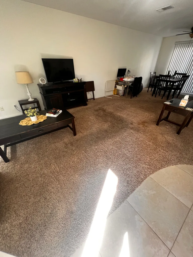 Furnished home interior cleared during a full estate cleanout in Orange County, CA