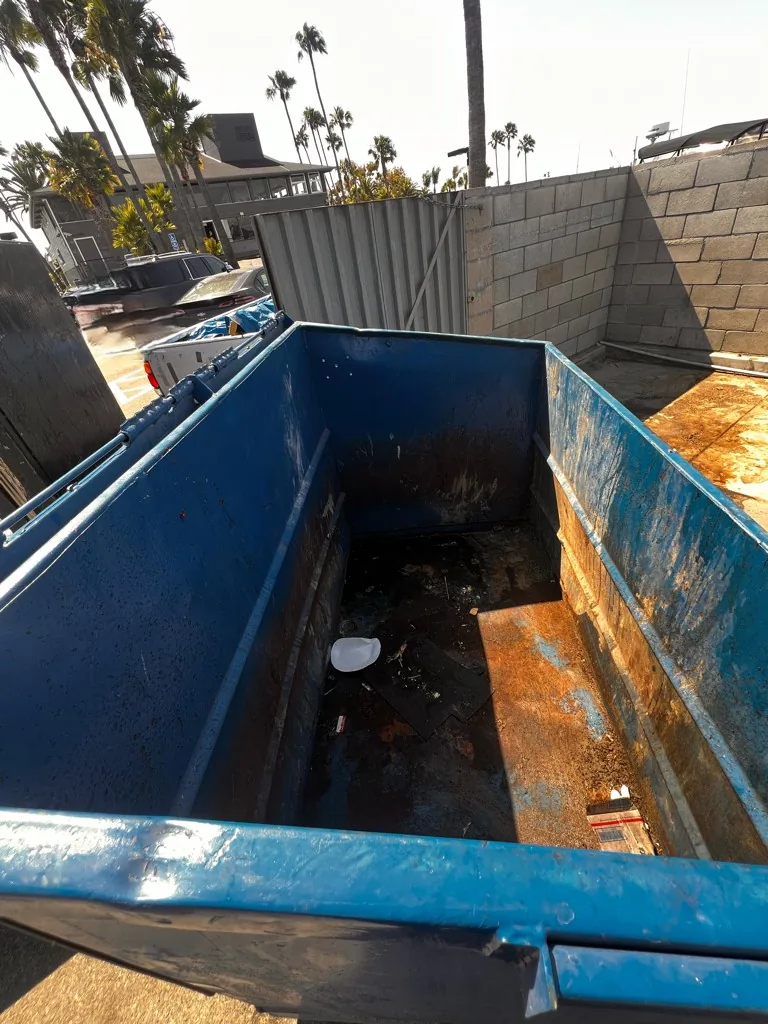 Full load of household junk hauled in our dumpster during a general cleanout in Orange County, CA