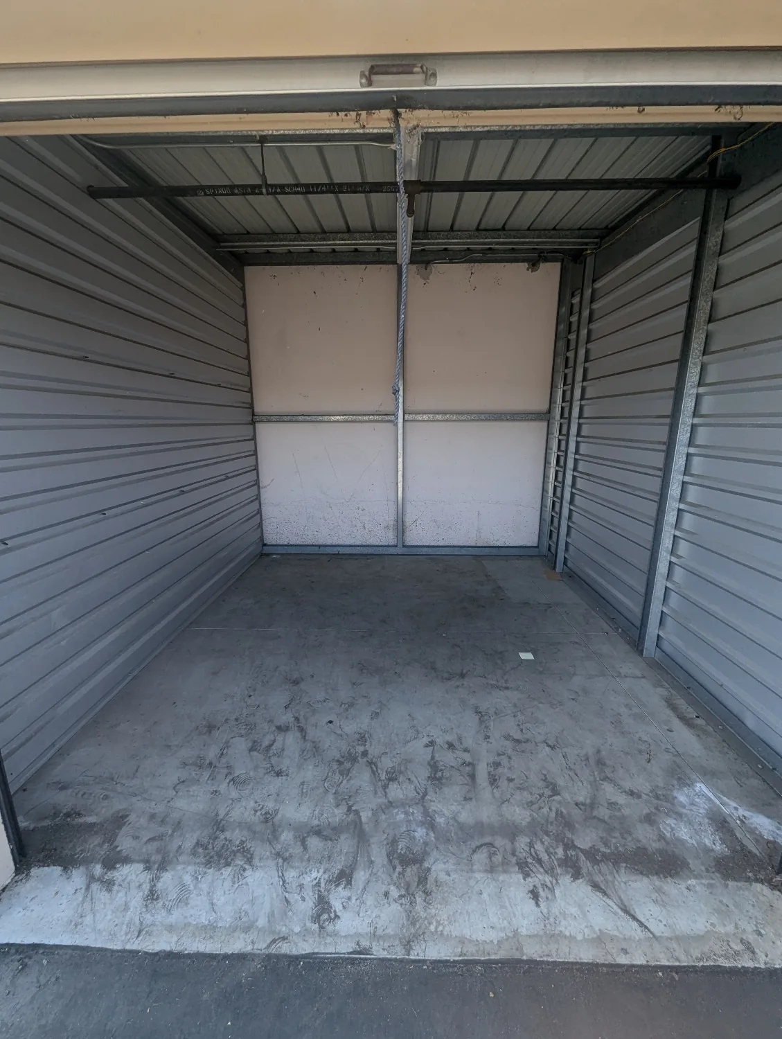 Empty swept storage unit after a full cleanout in Orange County, CA